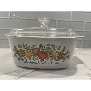 Vintage Corning Ware Spice O Life Casserole Dish A-1-B 1 Quart w/Pyrex Lid A7C